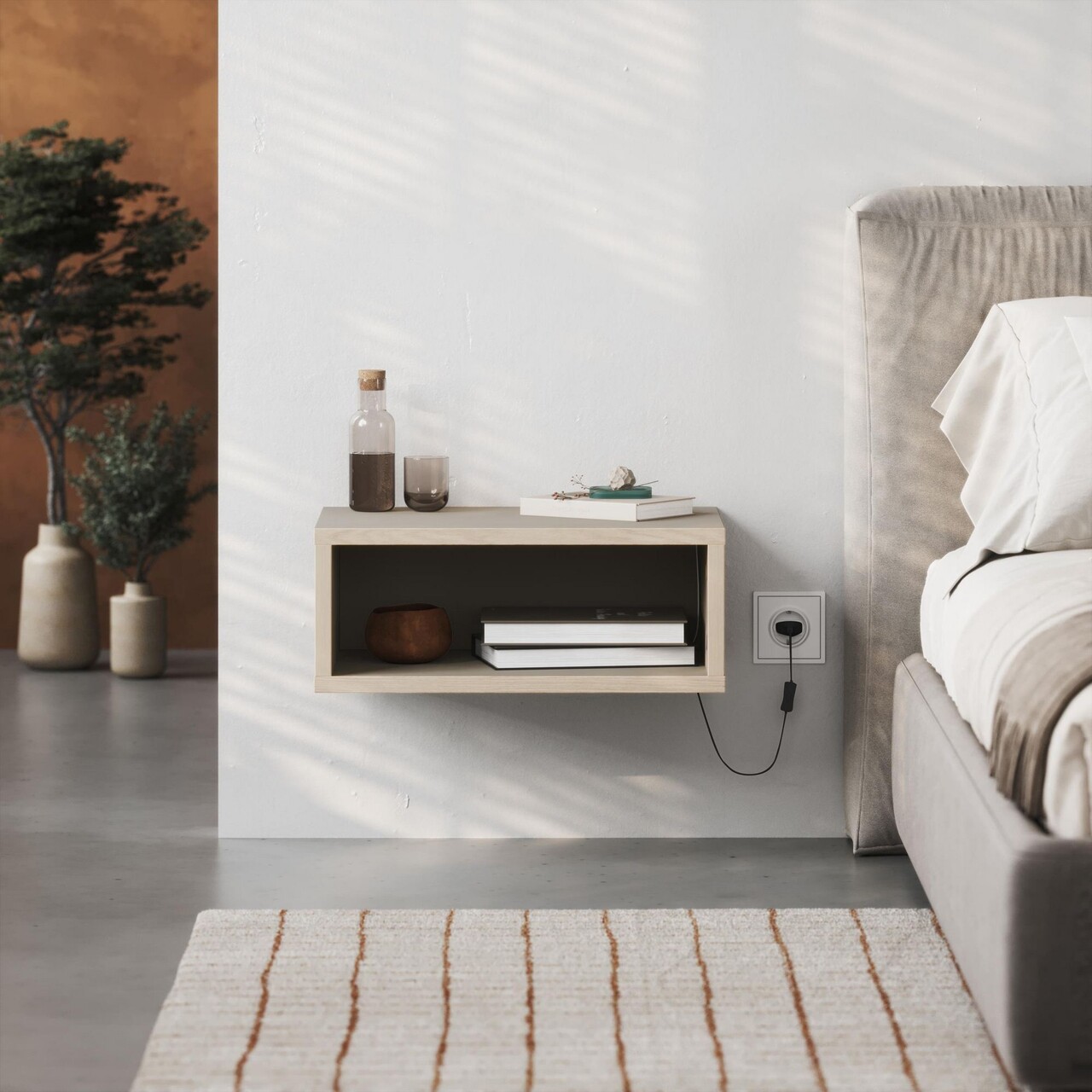 Noptiera, Hanah Home, Brik, 45x18x30 cm, Gresie - imagine 7